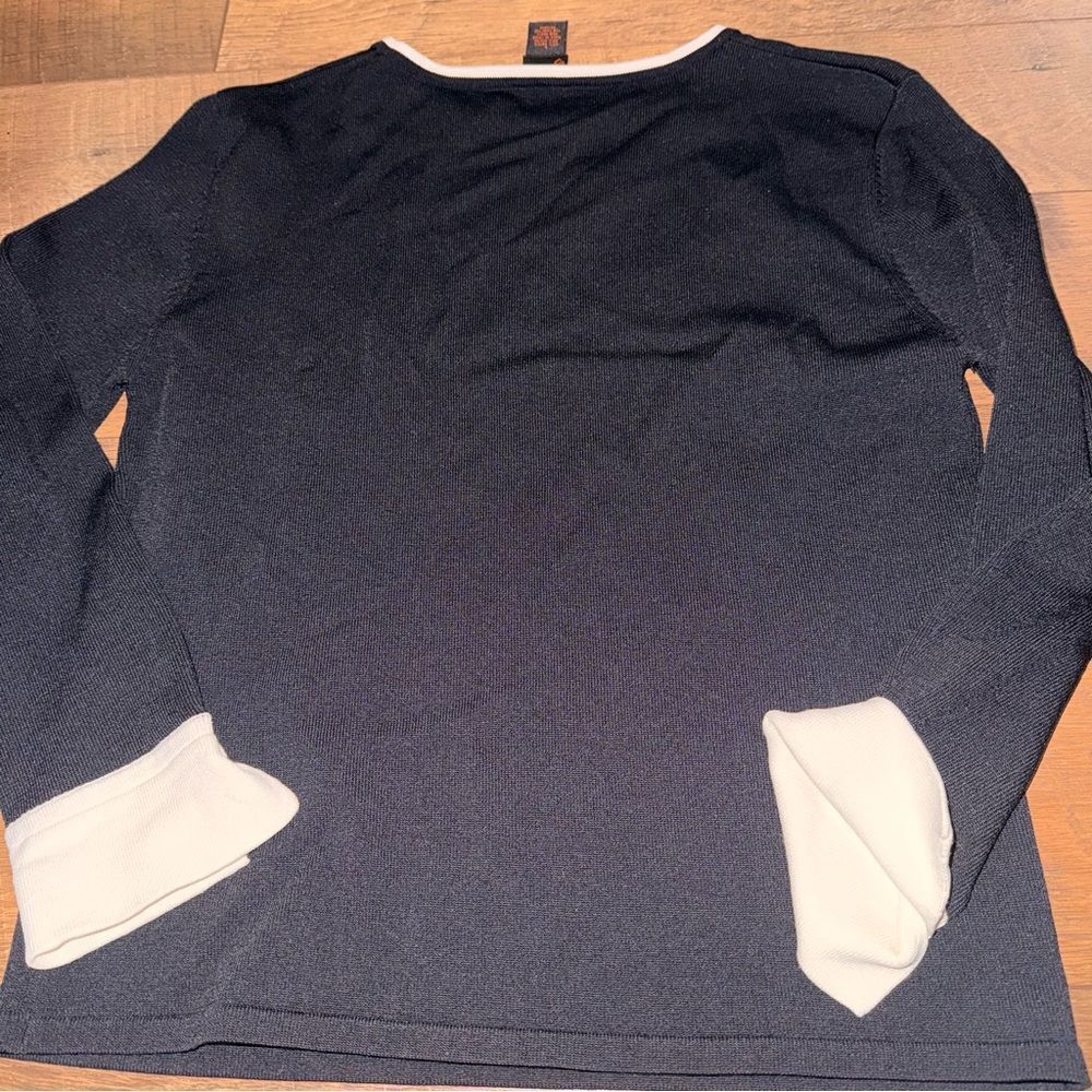 Sonia Black and White Knit Top